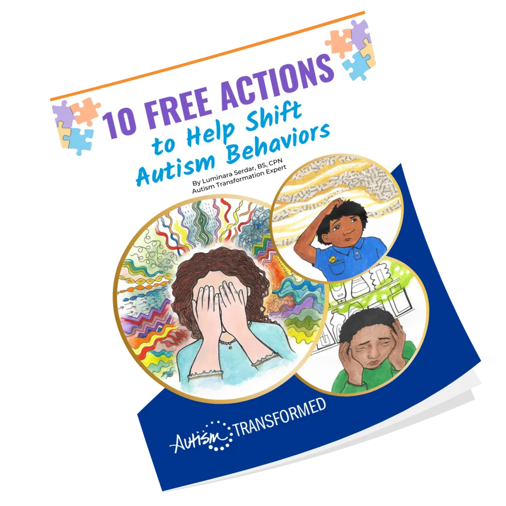 10 Free Actions to Help Shift Autism Behaviors guide cover
